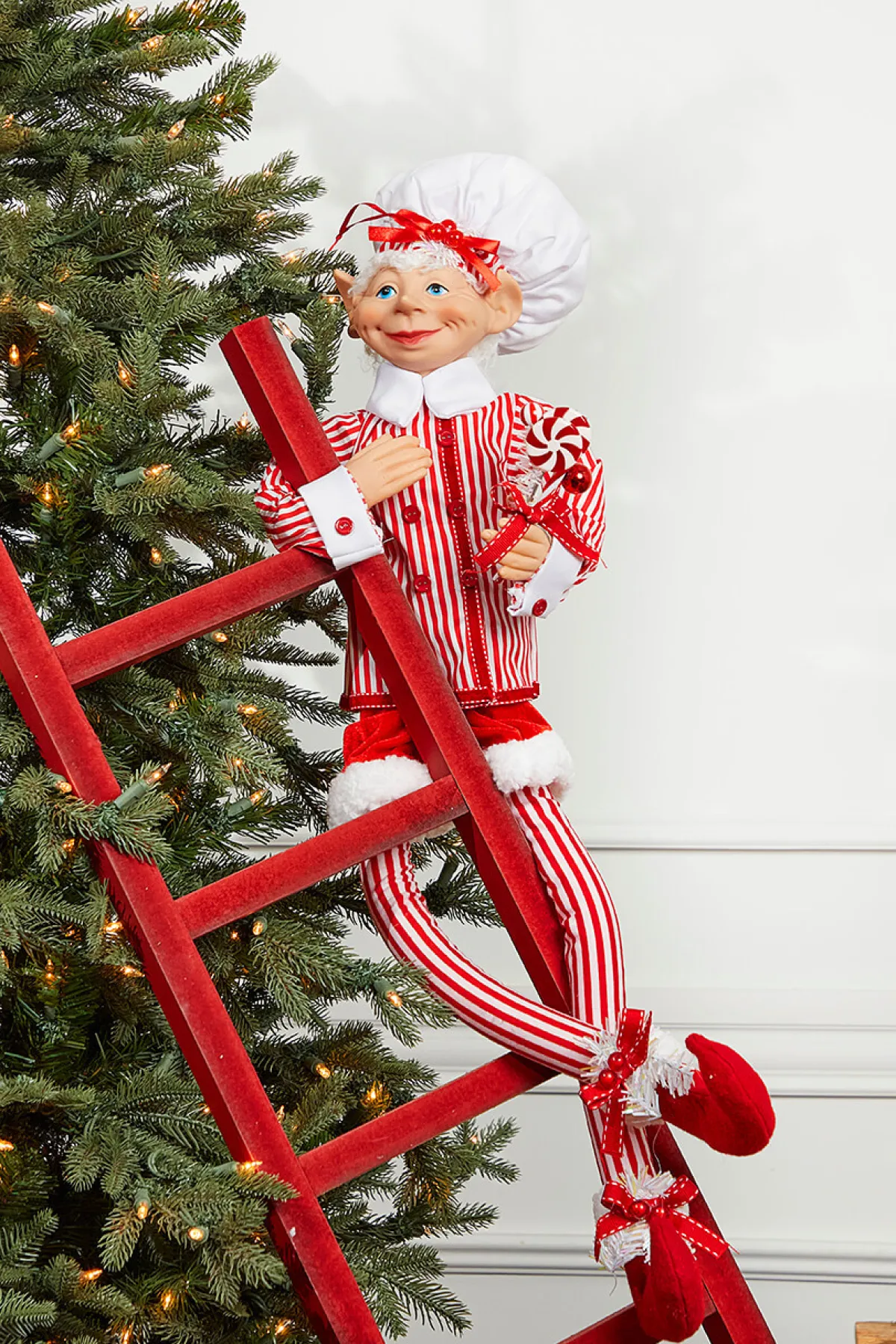 Decorator's Warehouse Christmas Accents^32" Wood Antique Christmas Ladder