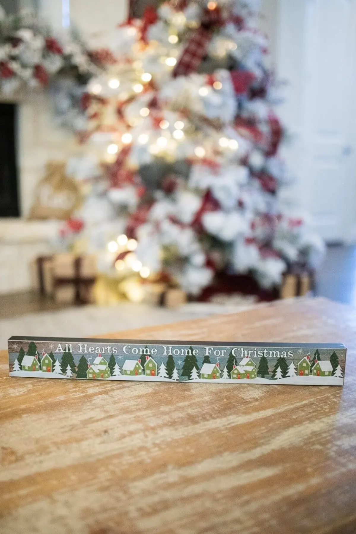 Decorator's Warehouse Christmas Accents^23.6 Wood Holiday Block Sign