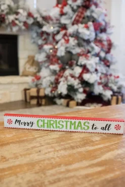 Decorator's Warehouse Christmas Accents^23.6 Wood Holiday Block Sign