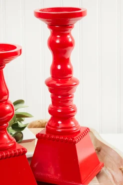 Decorator's Warehouse Christmas Accents^14" Wood/Metal Candle Stand