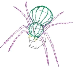 Decorator's Warehouse Outdoor Lighting^28" X 40" 3D Scary Spider (Twinkling)