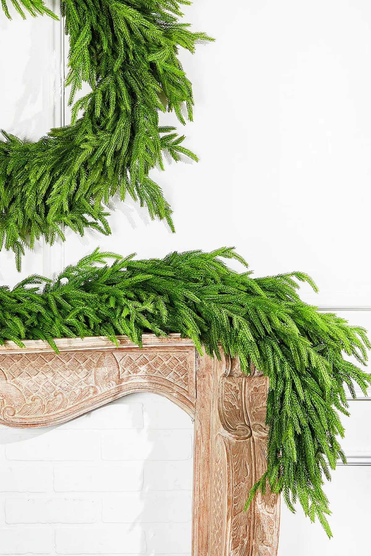 Decorator's Warehouse Christmas Garlands|Natural Greenery^60" X 16" Real Touch Deluxe Norfolk Pine Garland