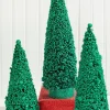 Decorator's Warehouse Christmas Accents^Bottle Brush Trees - Set Of 3 - Green