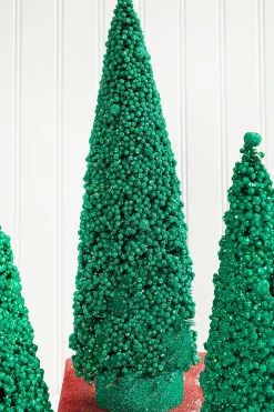 Decorator's Warehouse Christmas Accents^Bottle Brush Trees - Set Of 3 - Green