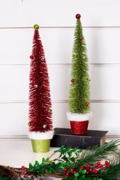 Decorator's Warehouse Christmas Accents^Bottle Brush Very Merry Tree