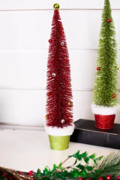 Decorator's Warehouse Christmas Accents^Bottle Brush Very Merry Tree