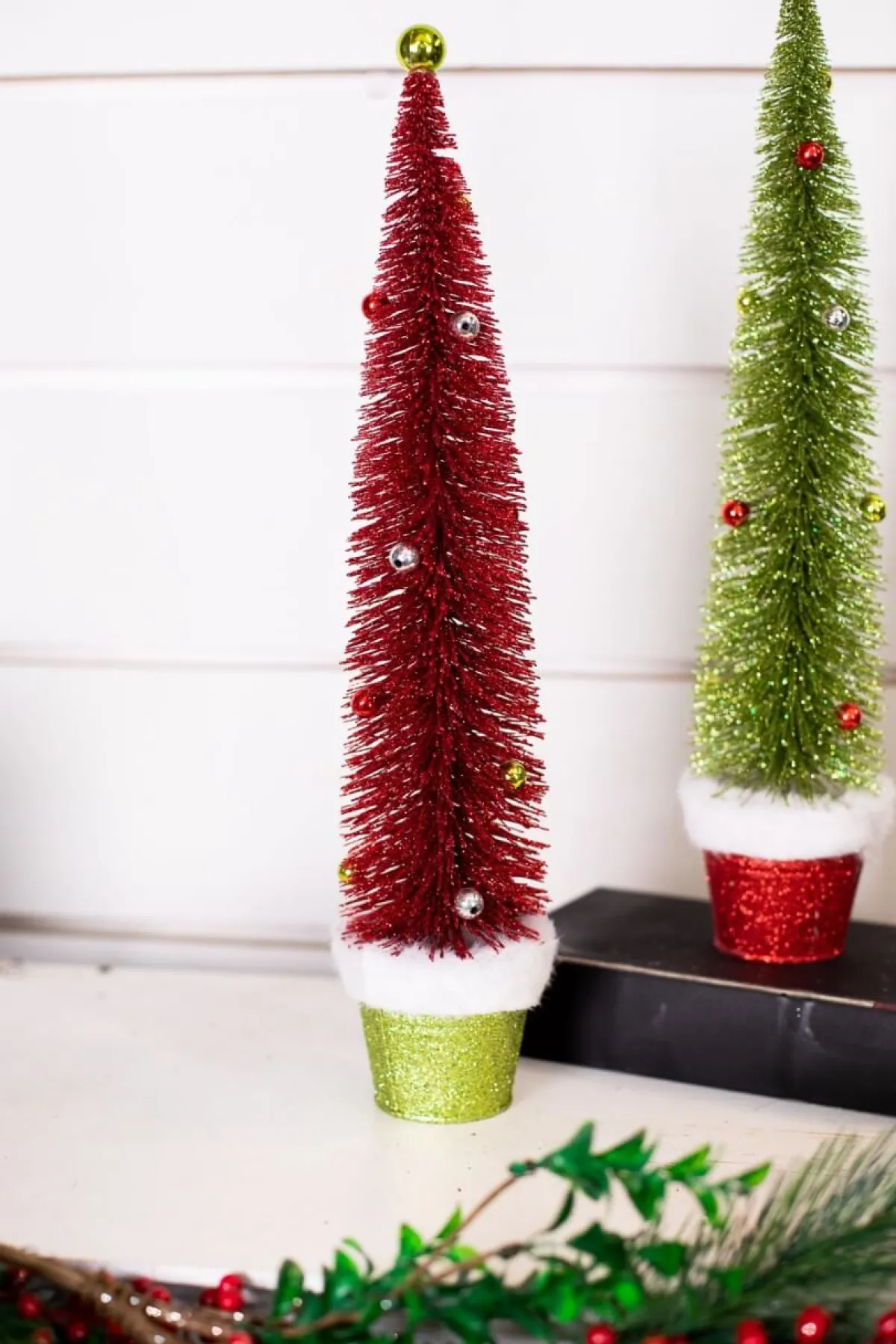 Decorator's Warehouse Christmas Accents^Bottle Brush Very Merry Tree