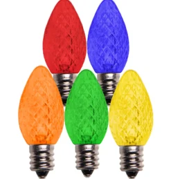 Decorator's Warehouse Outdoor Lighting^C7 Platinum Elite LED SMD Bulbs (25 Bulbs/bag) - Faceted, Multi
