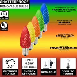 Decorator's Warehouse Bulbs|Outdoor Lighting^C9 Wonderful LED SMD Bulb (25 Bulbs/bag) - Faceted, Multi