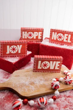 Decorator's Warehouse Christmas Accents^Christmas Words Block