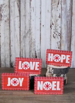 Decorator's Warehouse Christmas Accents^Christmas Words Block