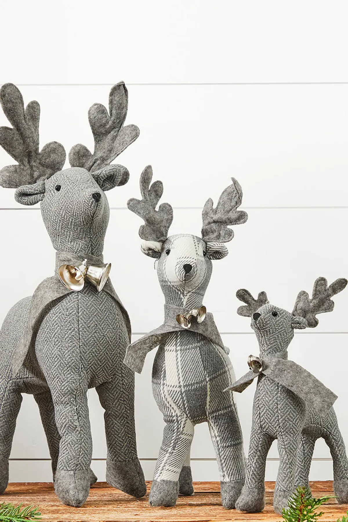 Decorator's Warehouse Christmas Accents^Country Fabric Reindeer - Set Of 3