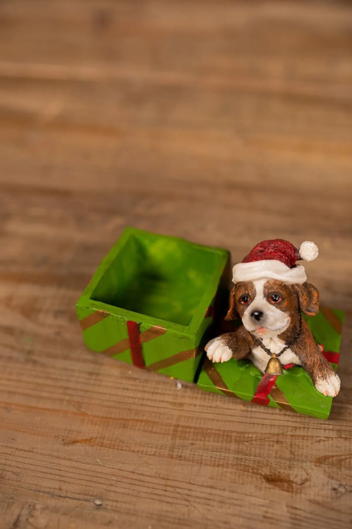 Decorator's Warehouse Christmas Accents^Dog Gift Box Holiday Accent