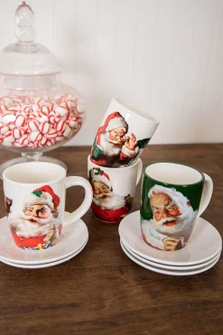 Decorator's Warehouse Christmas Accents^Dolomite Coca-Cola Santa Mug
