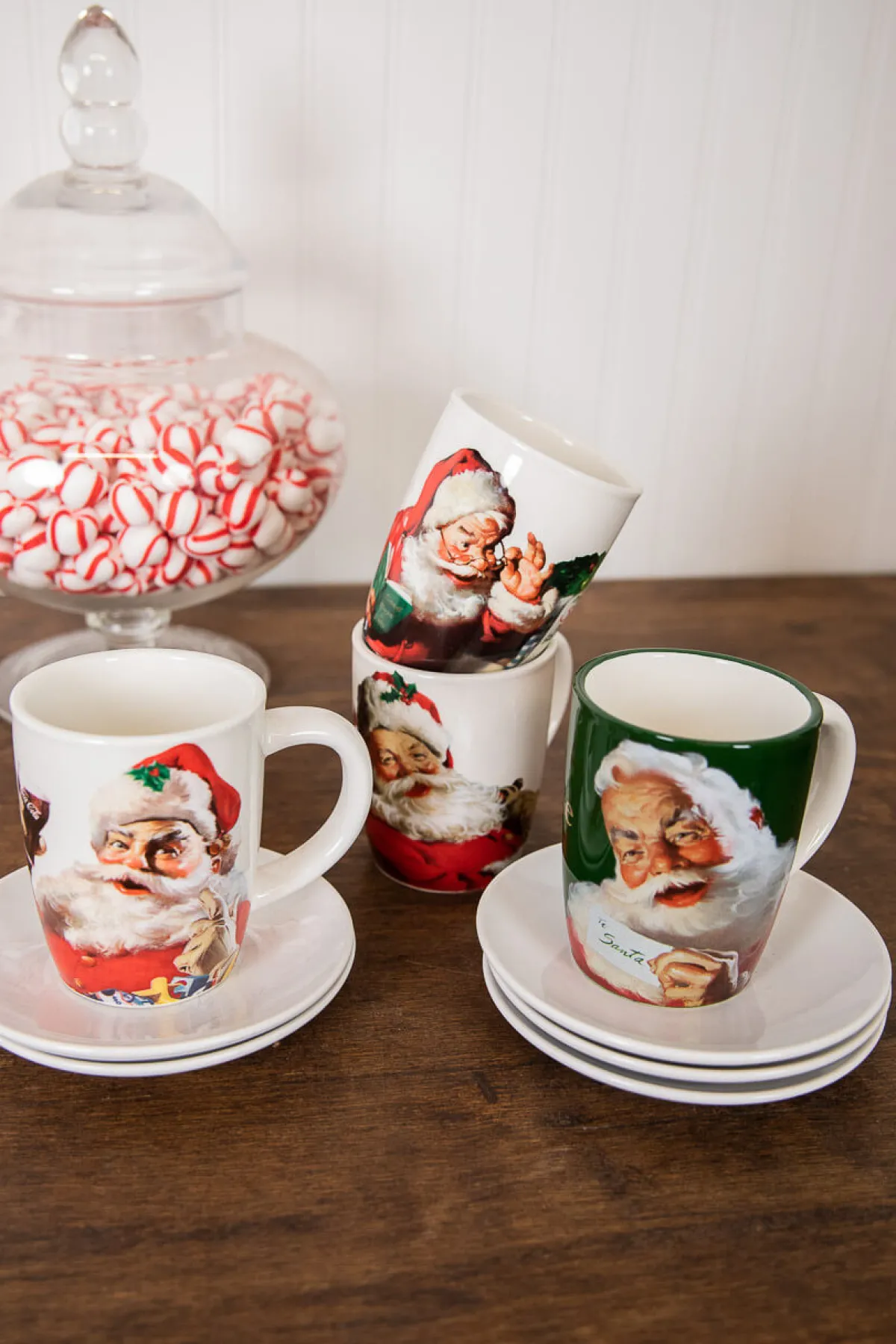 Decorator's Warehouse Christmas Accents^Dolomite Coca-Cola Santa Mug