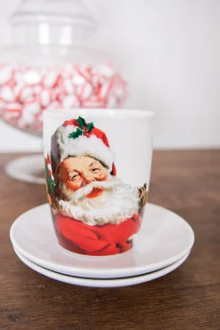 Decorator's Warehouse Christmas Accents^Dolomite Coca-Cola Santa Mug