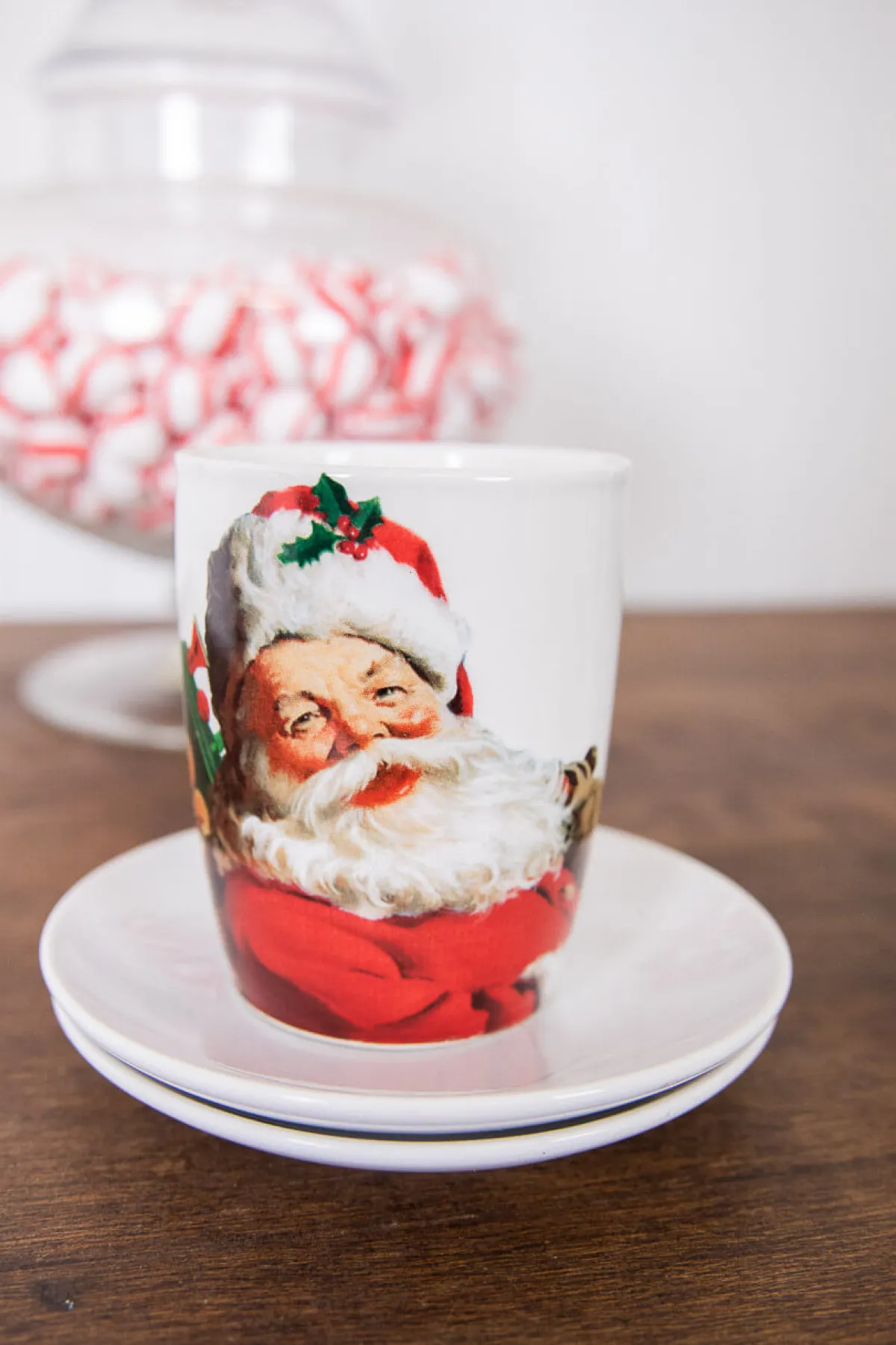 Decorator's Warehouse Christmas Accents^Dolomite Coca-Cola Santa Mug