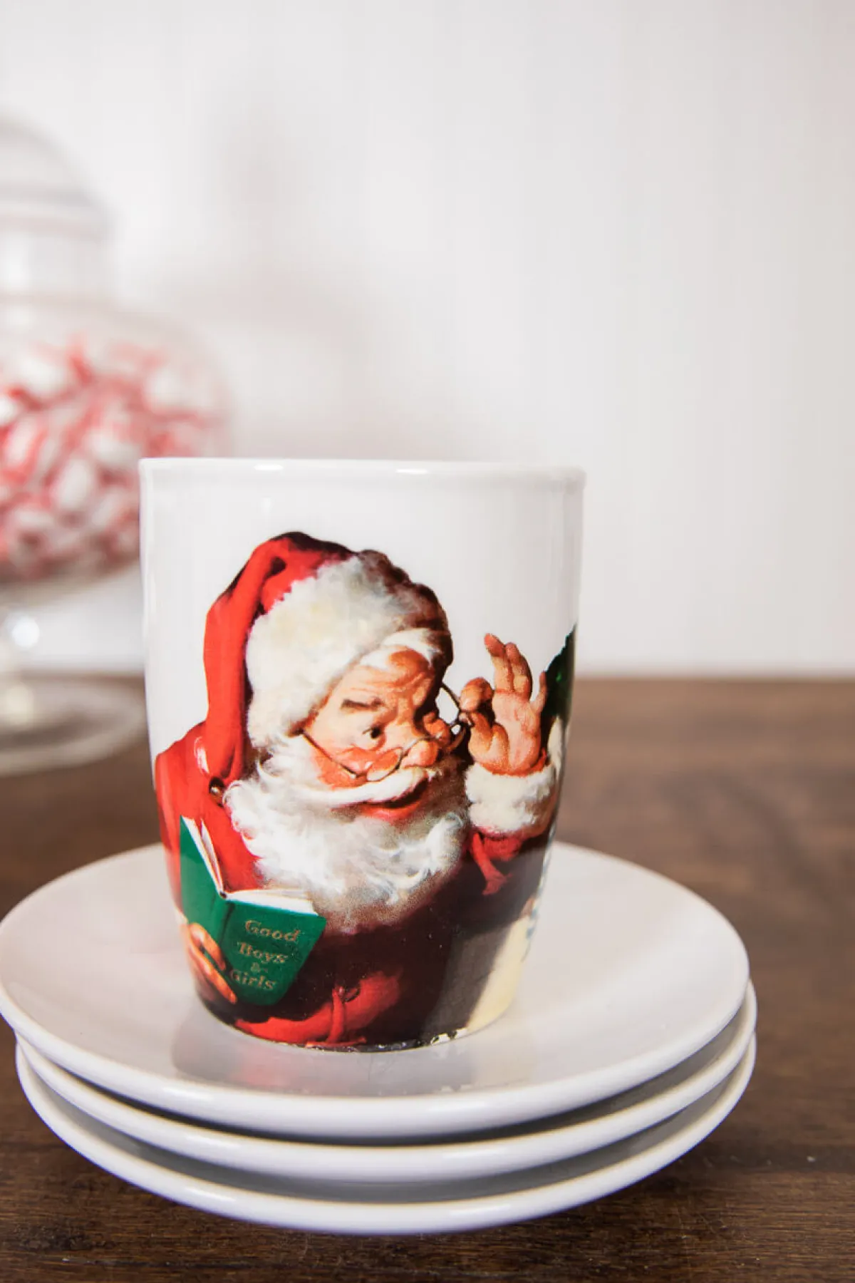 Decorator's Warehouse Christmas Accents^Dolomite Coca-Cola Santa Mug