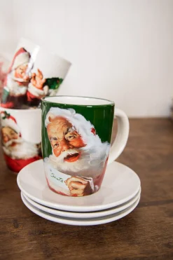 Decorator's Warehouse Christmas Accents^Dolomite Coca-Cola Santa Mug