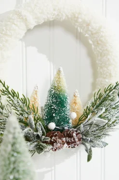 Decorator's Warehouse Christmas Accents^Frosted Christmas Tree Wreath Ornament