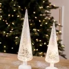 Decorator's Warehouse Christmas Accents^Glass Light Up Winter Scene Trees- Set Of 2