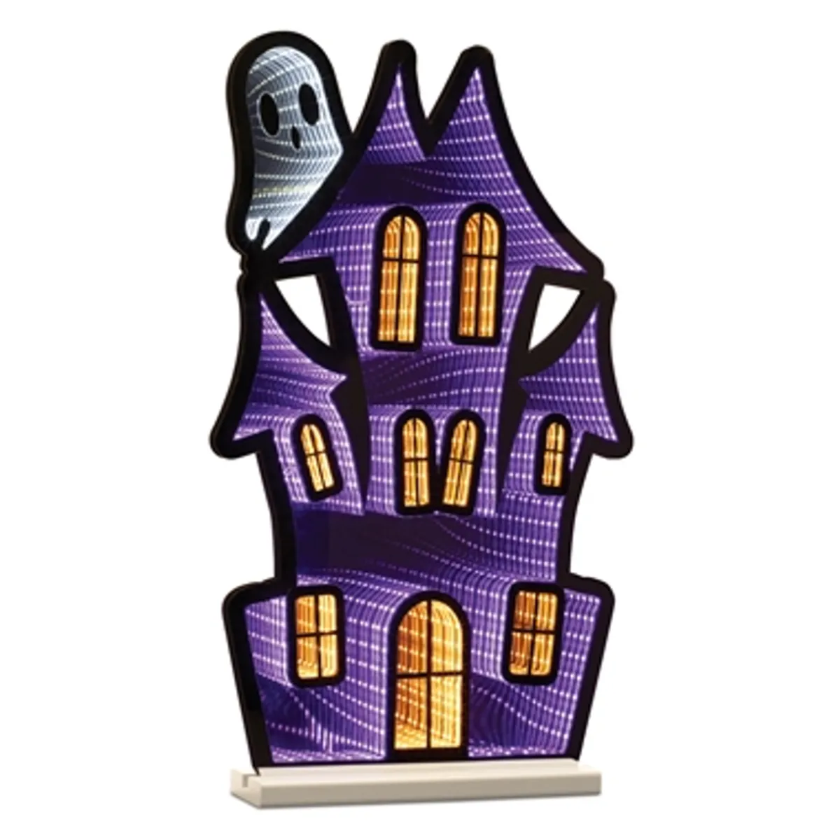 Decorator's Warehouse Infinity Lights|Indoor Lighting^23.5"H Haunted House With Ghost Infinity Light