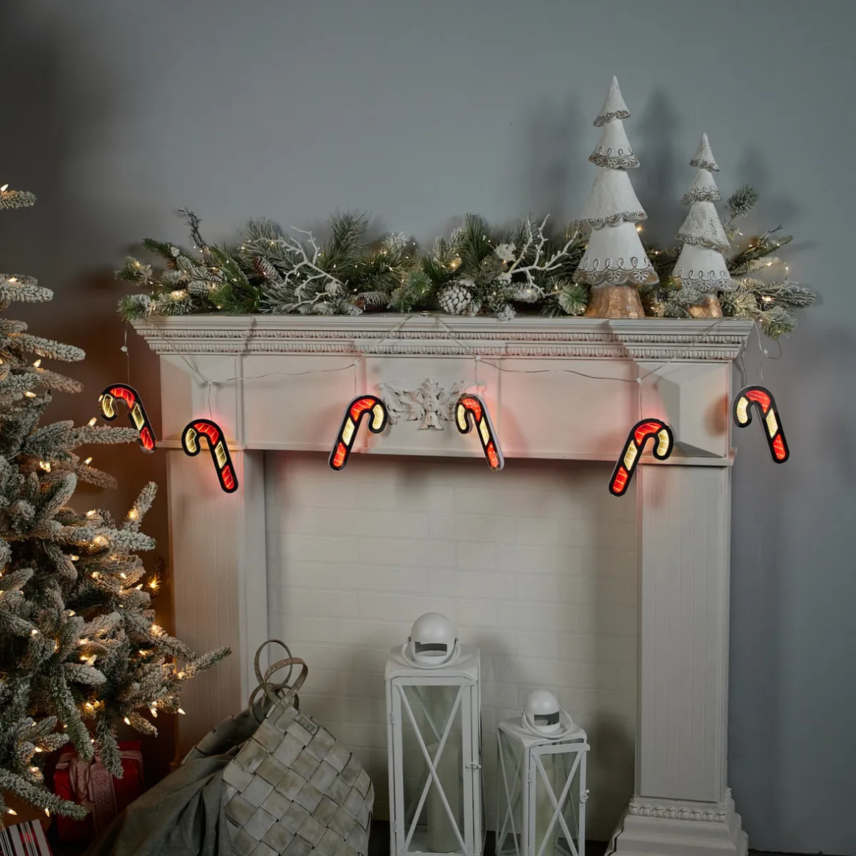 Decorator's Warehouse Infinity Lights|Indoor Lighting^68"L Infinity Light Candy Cane Garland