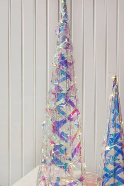 Decorator's Warehouse Christmas Accents^LED Iridescent Trees (Battery Operated) - Set Of 2