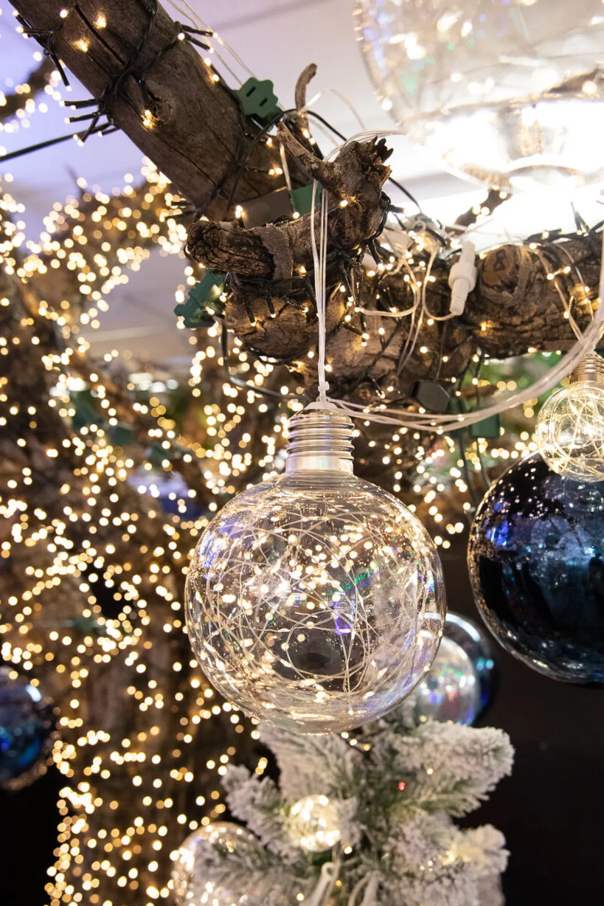 Decorator's Warehouse Indoor Lighting|Orb Lights^LED String Lights With Clear Balls - 6" Orbs
