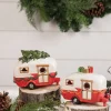 Decorator's Warehouse Christmas Accents^Light Up Resin Christmas Campers