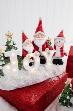 Decorator's Warehouse Christmas Accents^Lighted Holiday Resin Figure - Snowman On Right