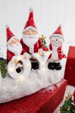 Decorator's Warehouse Christmas Accents^Lighted Holiday Resin Figure - Snowman On Right