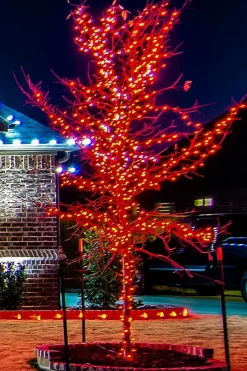 Decorator's Warehouse Light Strands|Outdoor Lighting^5mm Red - 70L 4" Spacing