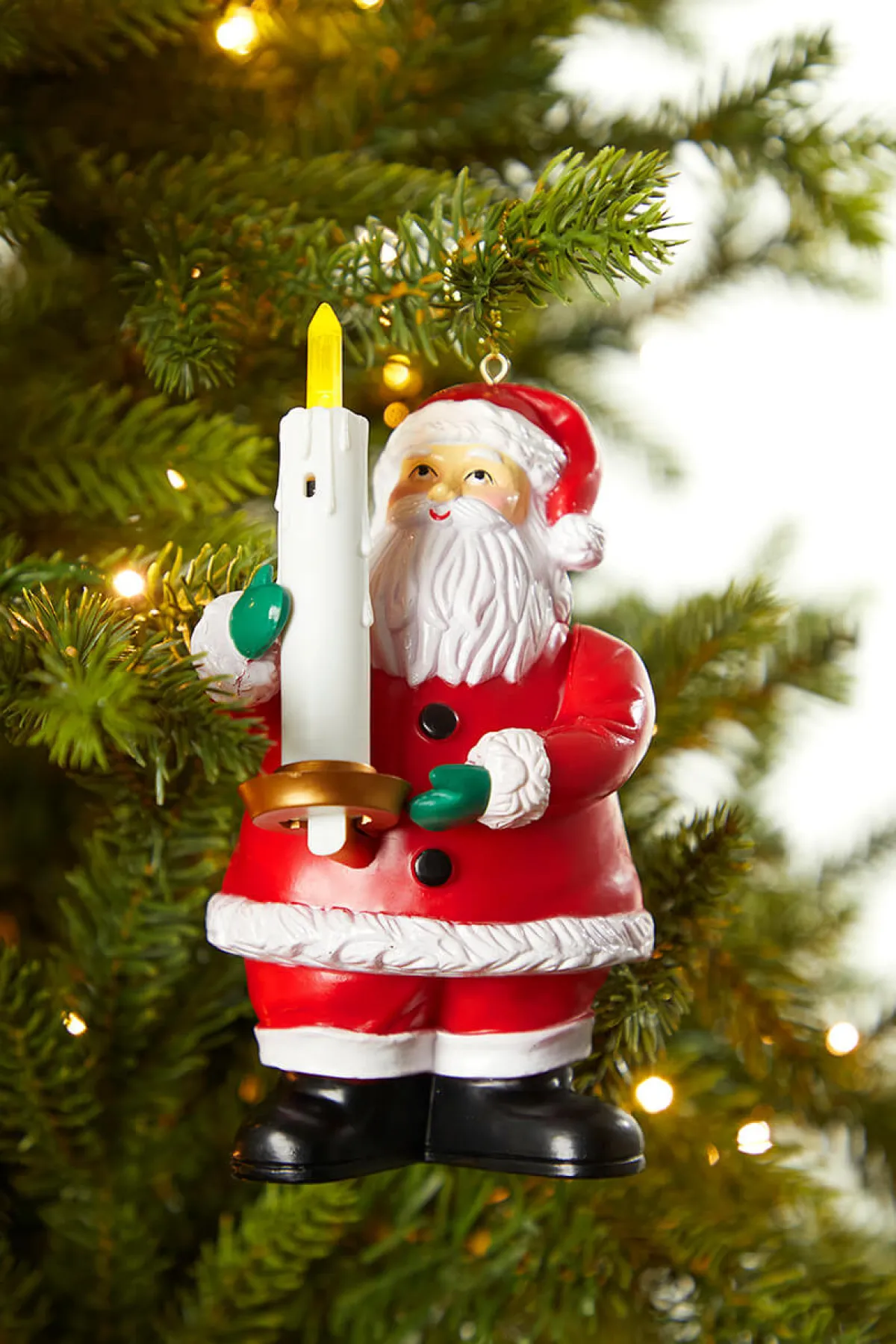 Decorator's Warehouse Christmas Accents^Mr. Christmas Goodnight Lights Santa Ornament