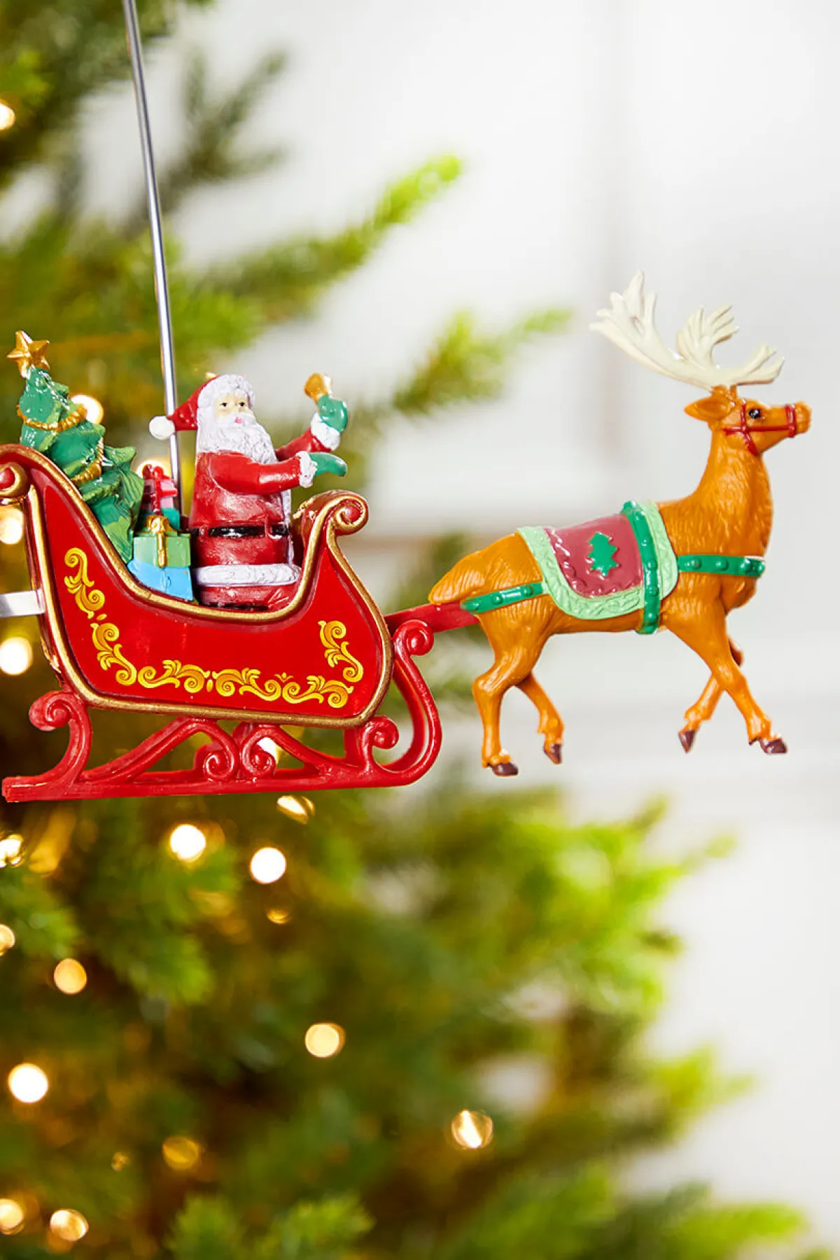 Decorator's Warehouse Christmas Accents^Mr. Christmas Santa's Sleigh Tree Topper