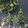 Decorator's Warehouse Christmas Accents^Pine Tree With Plaid Fabric - Large
