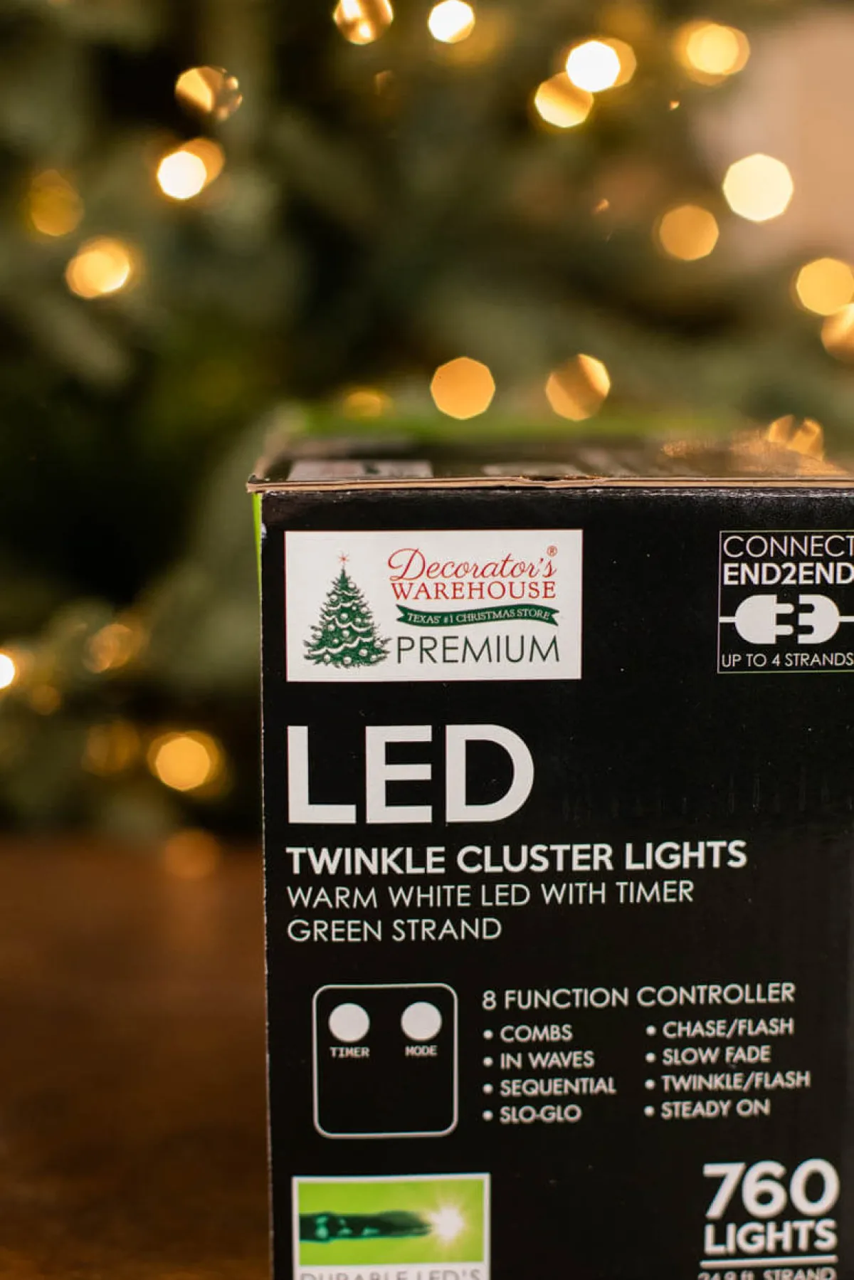 Decorator's Warehouse Light Strands|Outdoor Lighting^Platinum Elite Cluster Lights - 760L Warm White