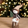 Decorator's Warehouse Christmas Accents^Resin Burlap Hat Snowman
