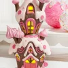 Decorator's Warehouse Christmas Accents^Resin Candy House With Led - Brown Pink