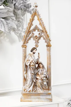 Decorator's Warehouse Christmas Accents^23"Resin Cathedral Holy Family