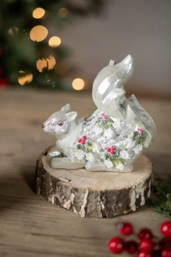 Decorator's Warehouse Christmas Accents^Resin Holly Berry Squirrel Figurine