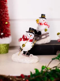 Decorator's Warehouse Christmas Accents^Resin Playing Jolly Snowman