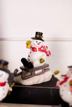 Decorator's Warehouse Christmas Accents^Resin Playing Jolly Snowman