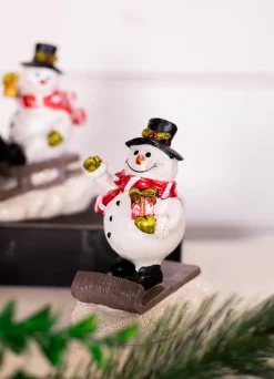 Decorator's Warehouse Christmas Accents^Resin Playing Jolly Snowman