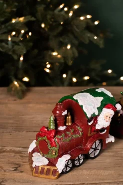 Decorator's Warehouse Christmas Accents^Resin Santa Train - Set Of 3