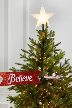 Decorator's Warehouse Christmas Accents^Santa's Biplane Tree Topper